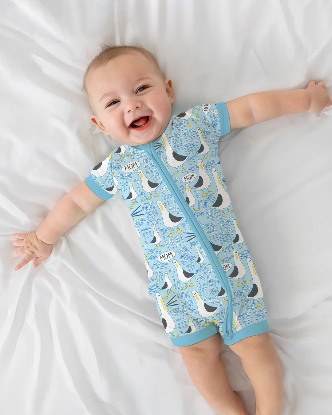 Funny Seagull MOM Shorty Zippy