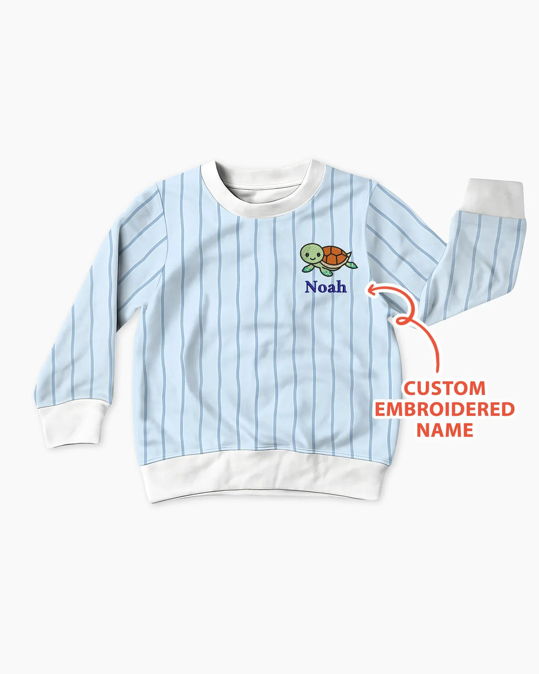 Custom Embroidered Name Marine Life Bamboo Crewneck Sweatshirt