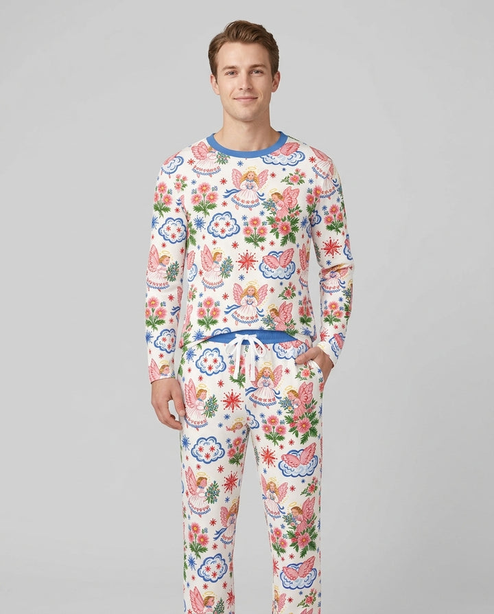 Angel Christmas Bamboo Men's Pajama Set