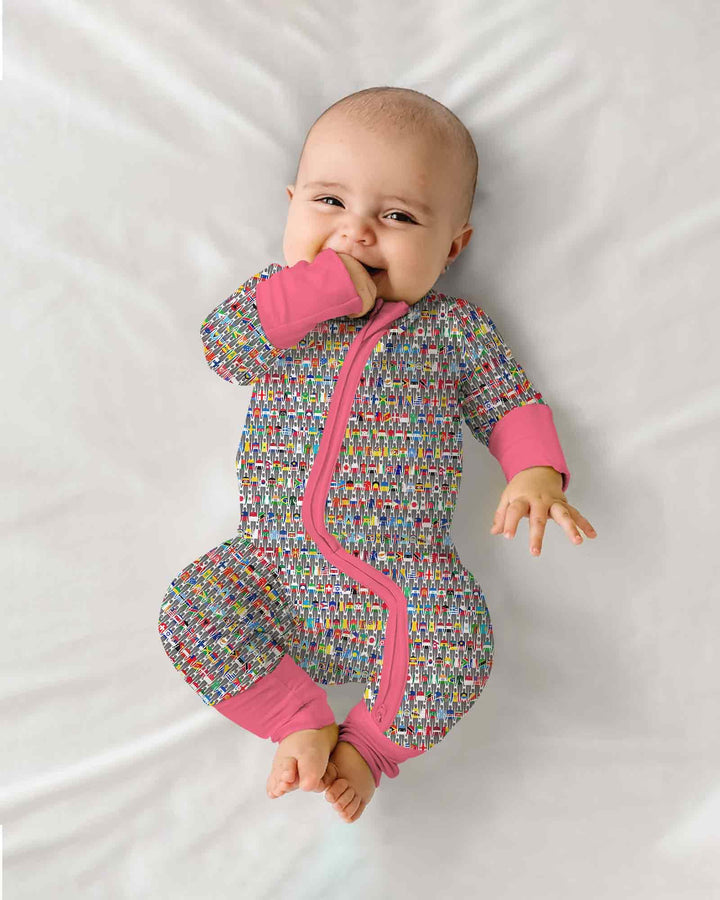 Gerippte Babykleidung mit individuellem Foto - Weich &amp; Skizzenhaft