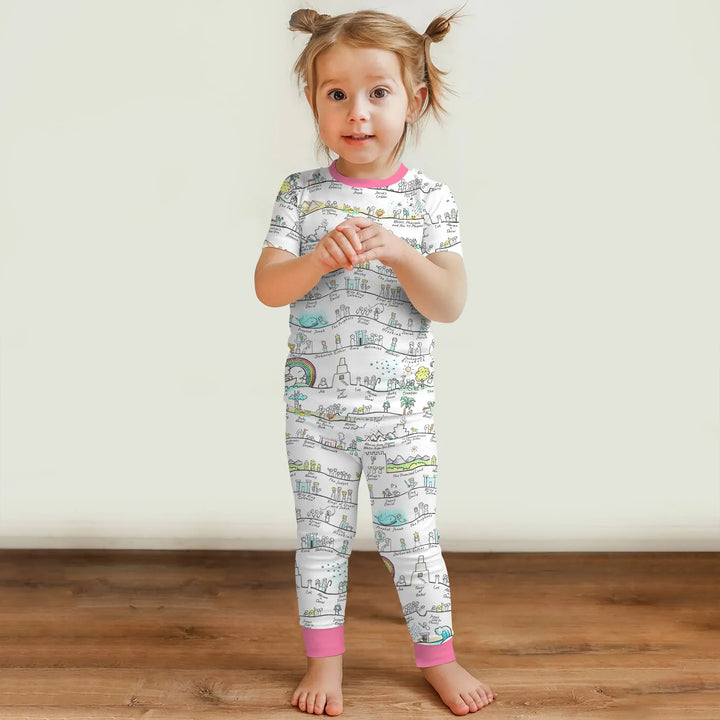Zweiteiliges, kurzärmliges Pyjama-Set mit Marienkäfern