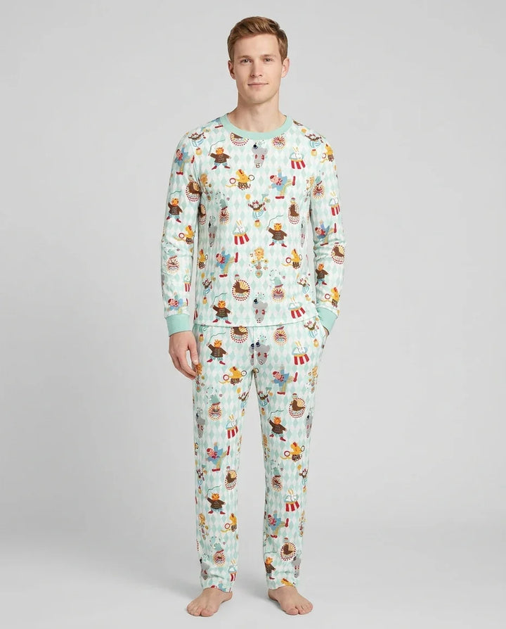Circus Animal Bamboo Men's Pajama Set