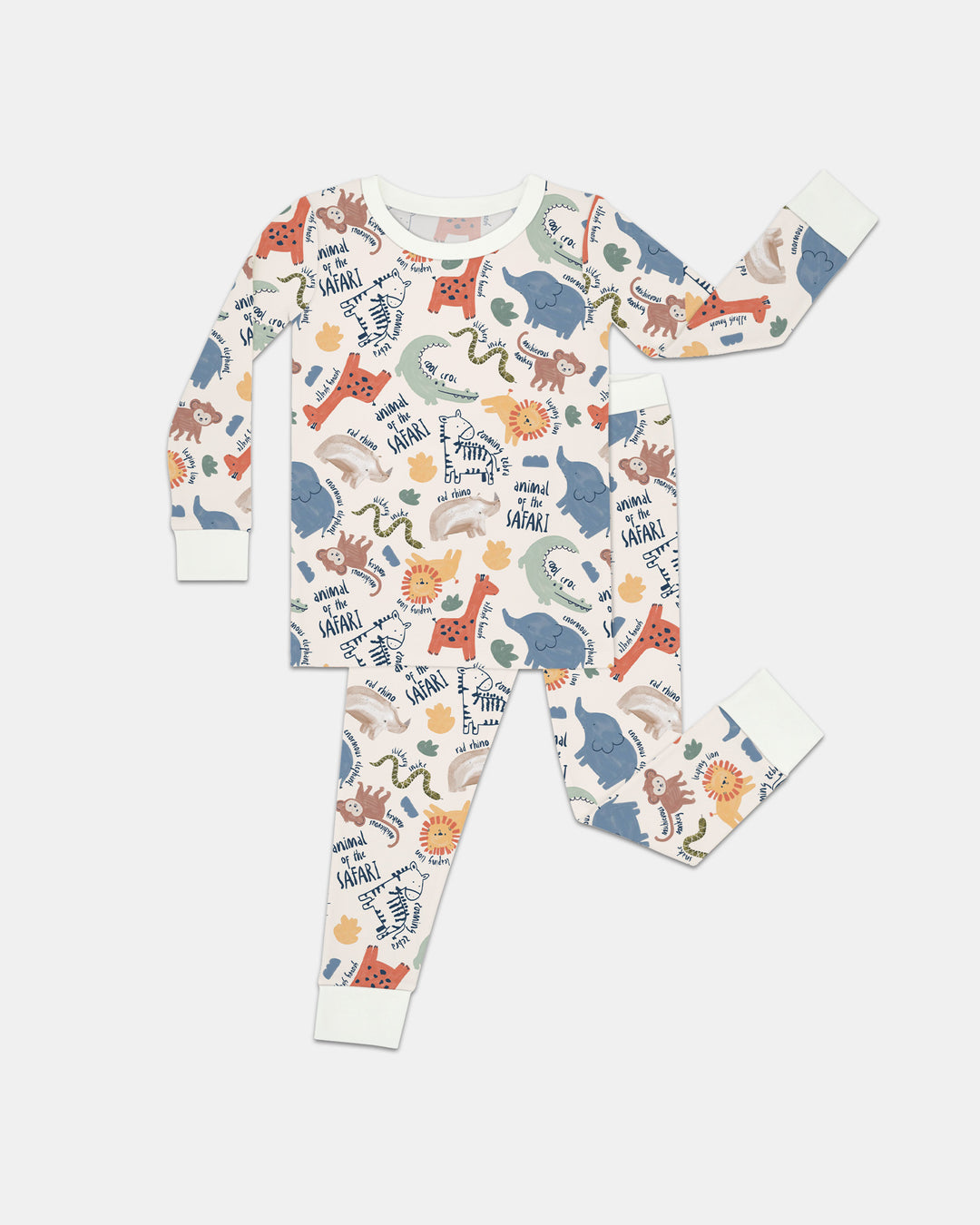 Funny African Animals Two Piece Long Sleeve Pajama Set