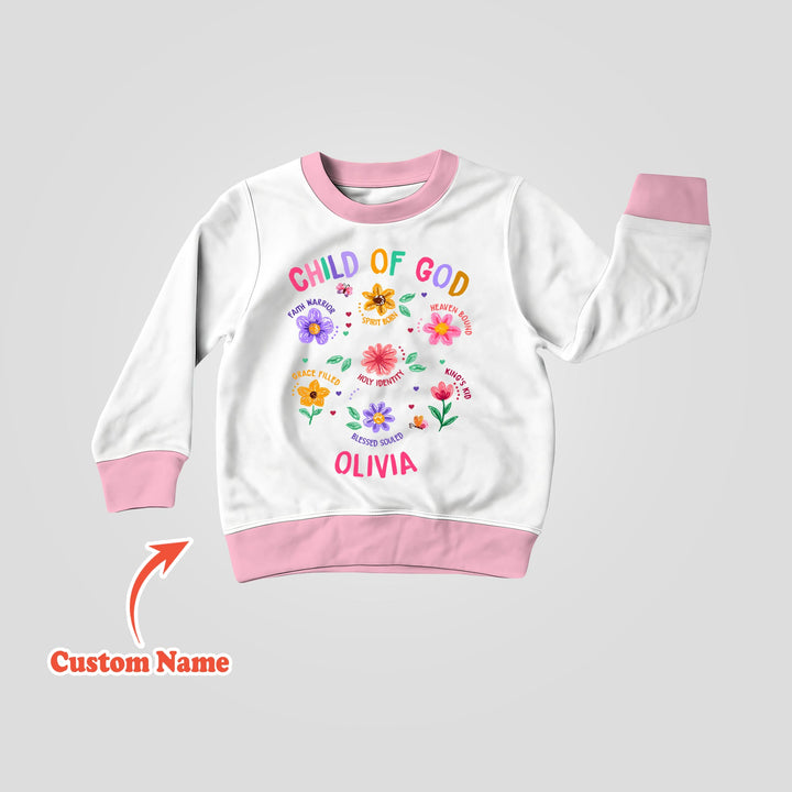 Custom Name Child of God Crewneck Sweatshirt