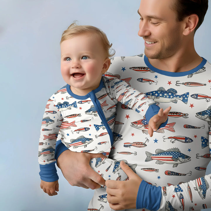 Hooked On Freedom Bamboo Men's Pajama Set