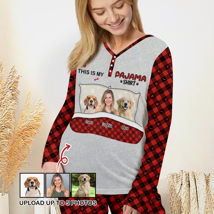 Custom Photo "This is My Pajama Shirt" for Women – Cool and Cozy