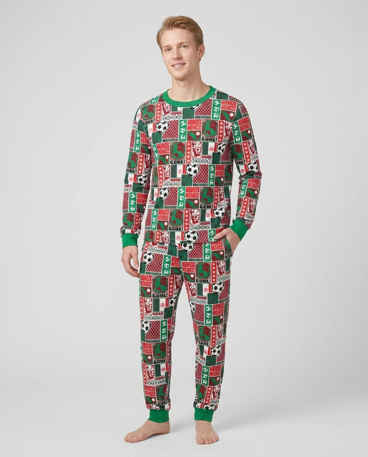 World Soccer Vamos Mexico Bamboo Men's Pajama Set