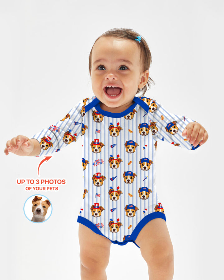 Gerippte Babykleidung mit individuellem Foto - Weich &amp; Skizzenhaft