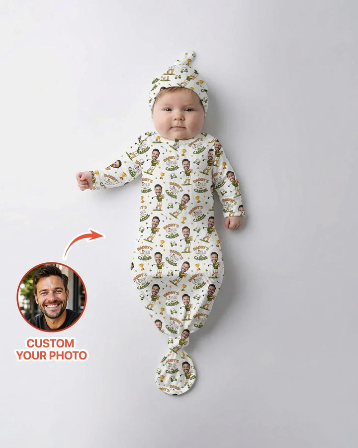 Custom Photo Daddy's Little Caddie Daddy & Me Matching Bamboo Knot Gown