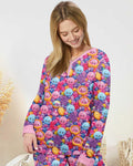 Plantilla de conjunto de pijama de mujer de bambú