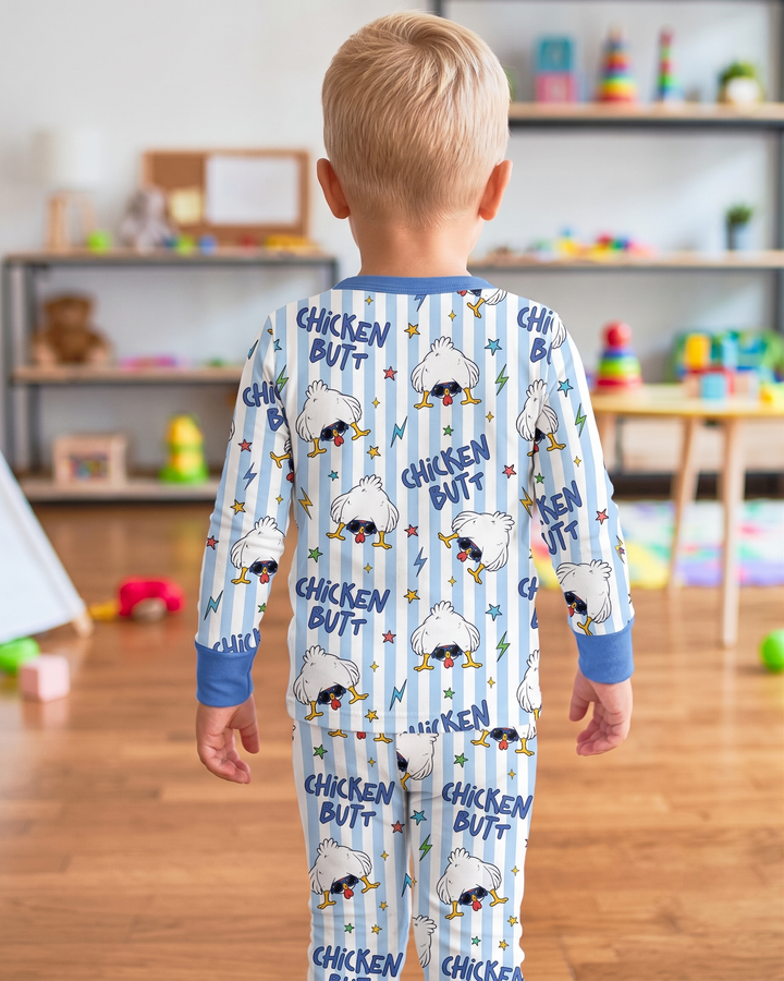 Guess What? Chicken Butt! Bamboo Two Piece Long Sleeve Pajama Set