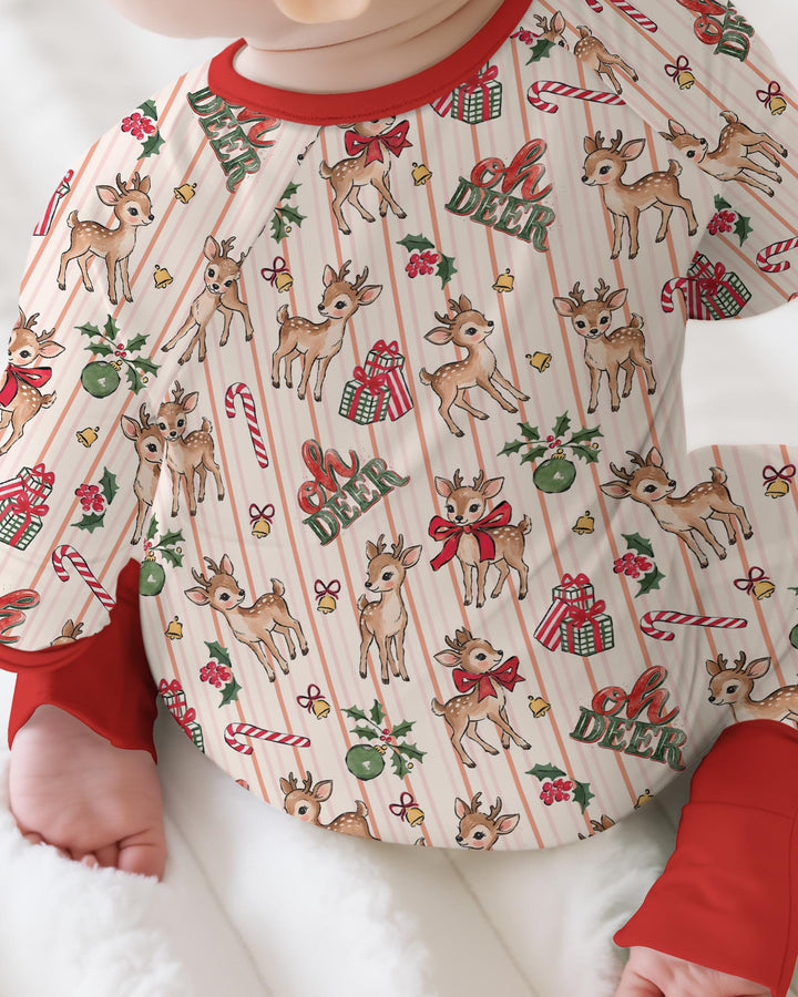 Oh Deer Mommy & Me Matching Bamboo Convertible Zippy