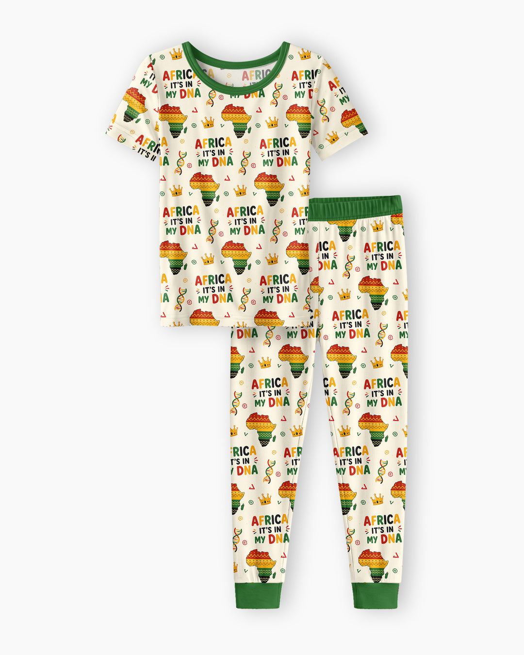Conjunto de pijama de dos piezas de manga corta de bambú