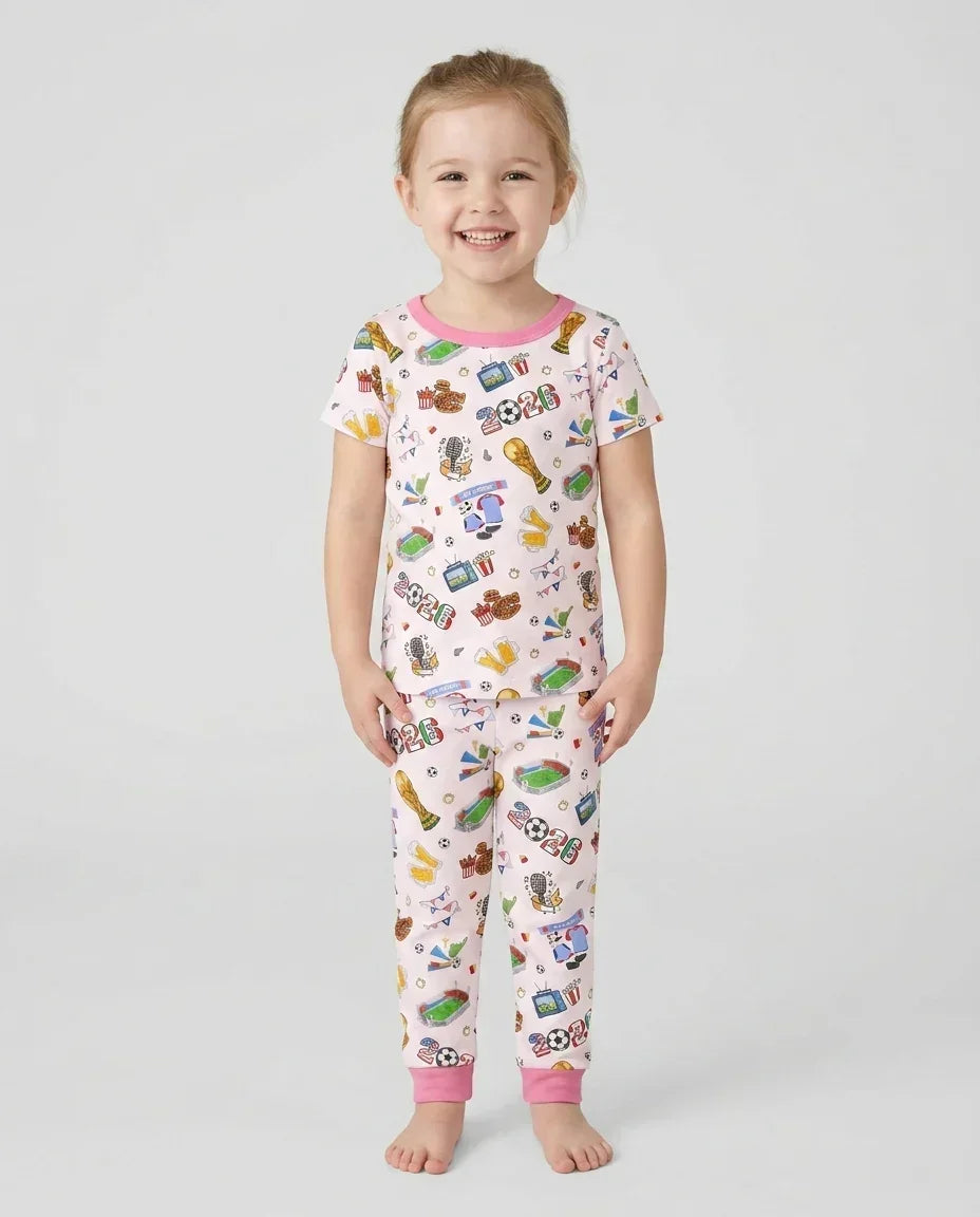 Soñando con el conjunto de pijama de dos piezas de manga corta de bambú The Cup