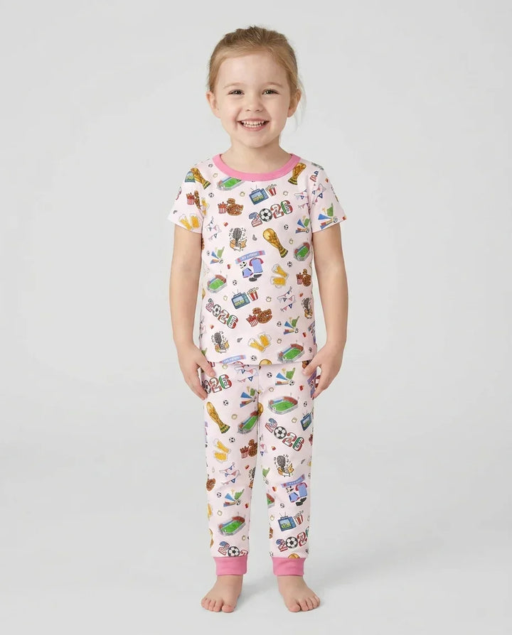 Soñando con el conjunto de pijama de dos piezas de manga corta de bambú The Cup