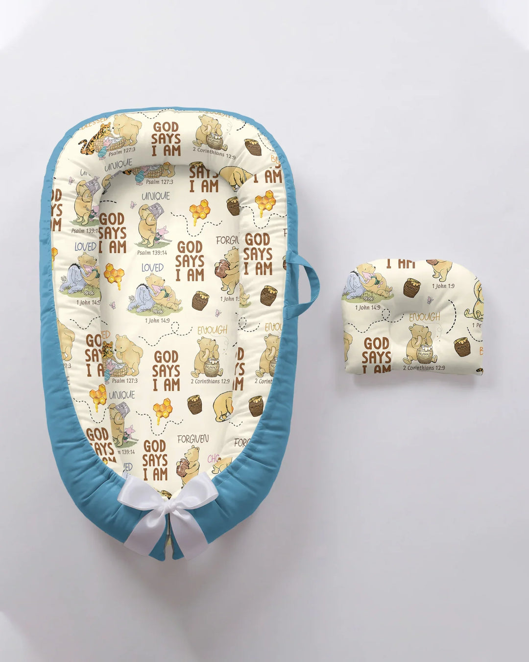 God Says I Am – Little Blessings Bamboo Baby Nest Bed