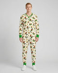 Cartoon World Soccer Vamos Mexico Family Matching Bamboo Men's Pajama Set