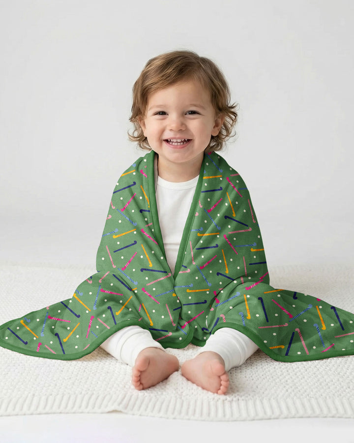 Field Hockey Fun Bamboo Blanket