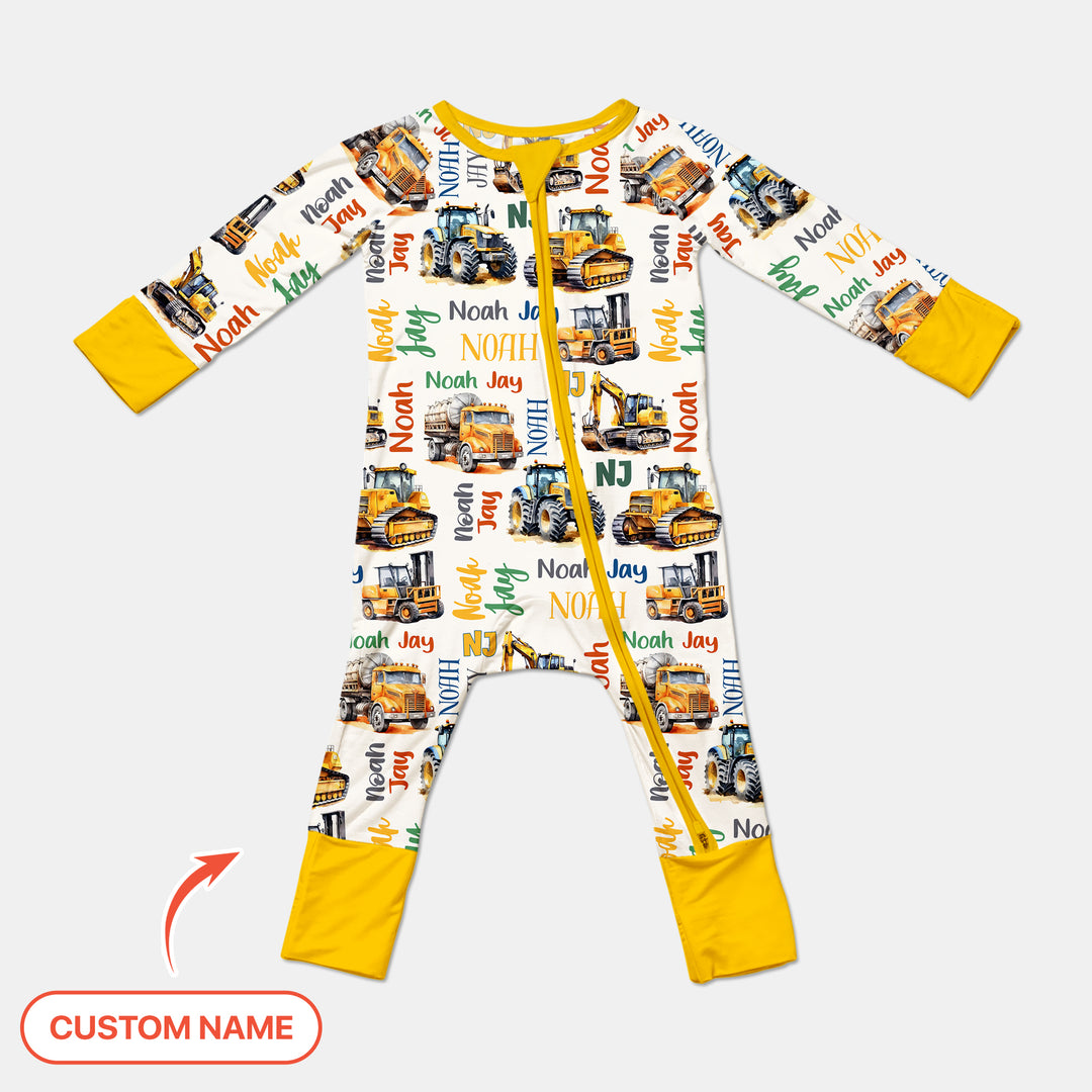 Custom Name Construction Trucks Convertible Zippy