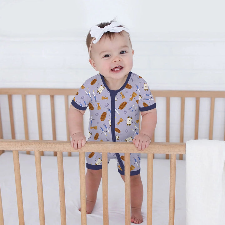 Shabbat Shalom Family Matching Shorty Zippy