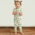 Exercise Veggie Bamboo Two Piece Short Sleeve Pajama Set