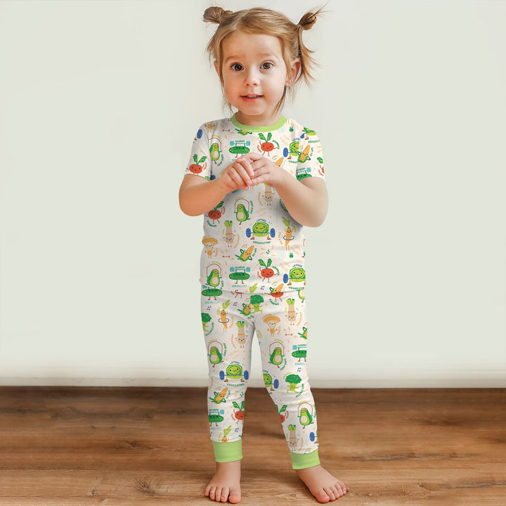 Zweiteiliges, kurzärmliges Pyjama-Set mit Marienkäfern