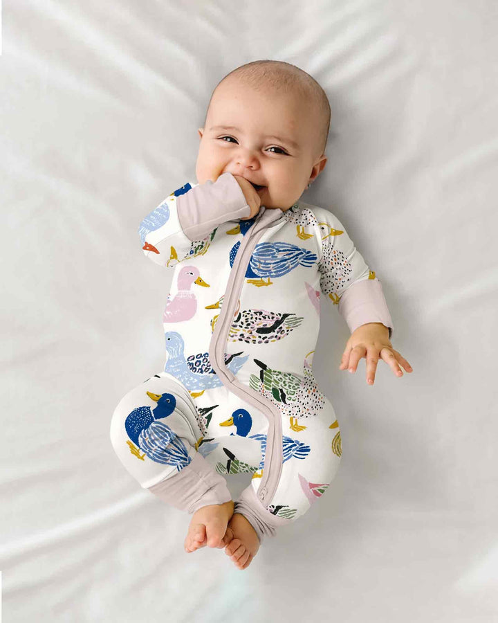 Whimsical Garden Ducks Bamboo Convertible Zippy