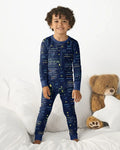 Pijama de dos piezas de bambú de manga larga para padre e hijo, con diseño de "It Techy Job Matching"
