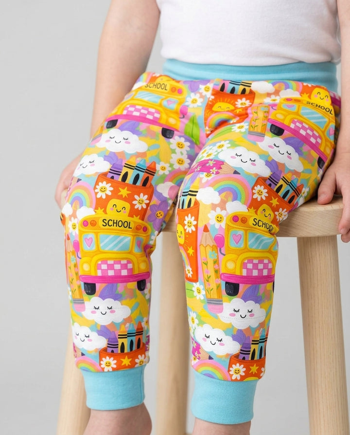Retro Happy Classroom Bamboo Jogger