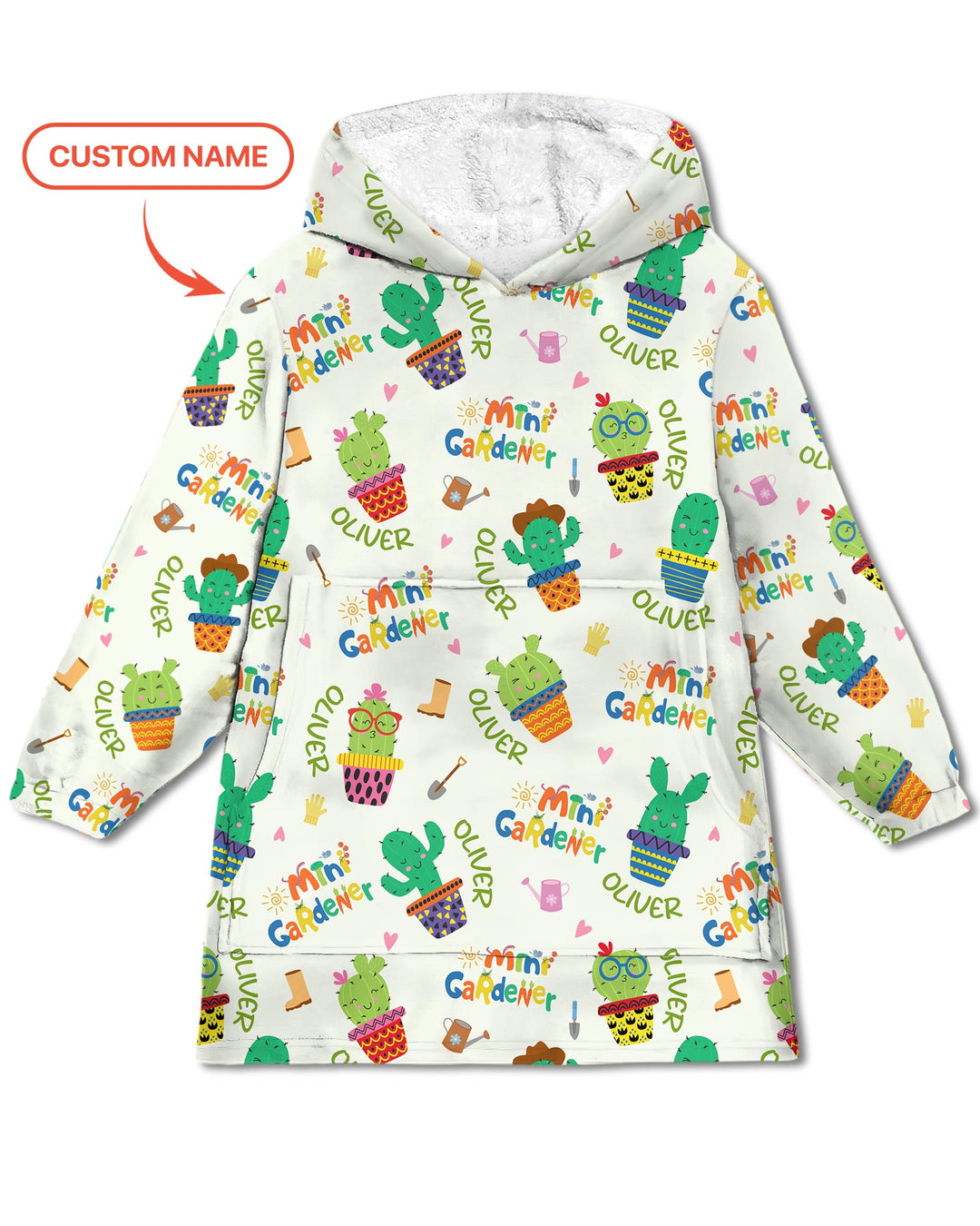 Custom Name Mini Gardener Blanket Hoodie