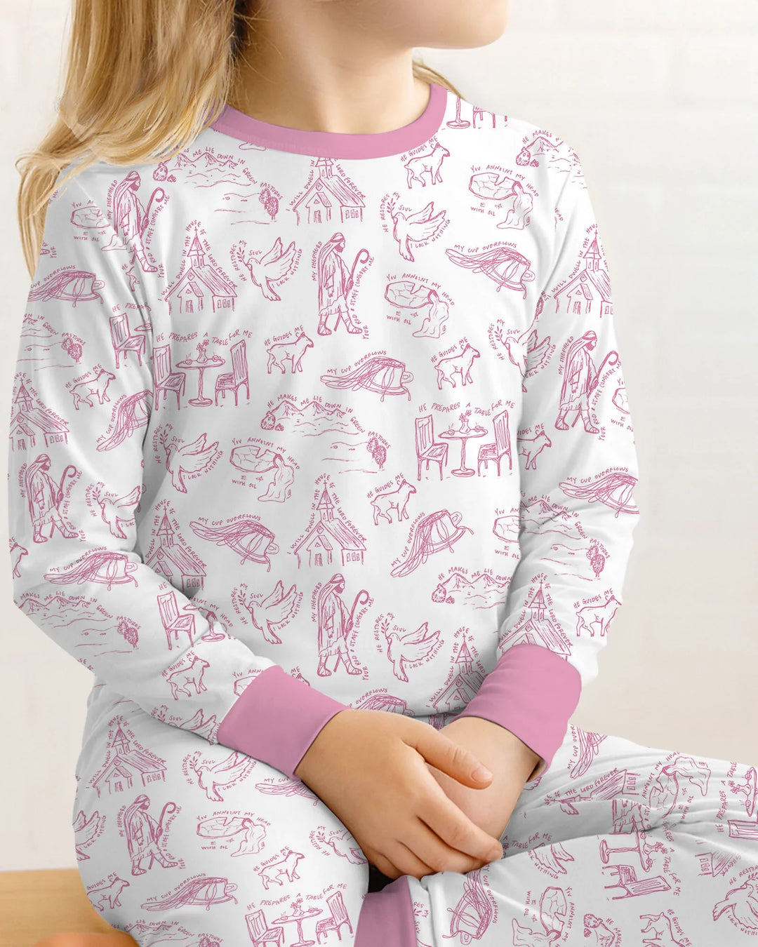 Zweiteiliges Langarm-Pyjama-Set mit Sommerfrüchten