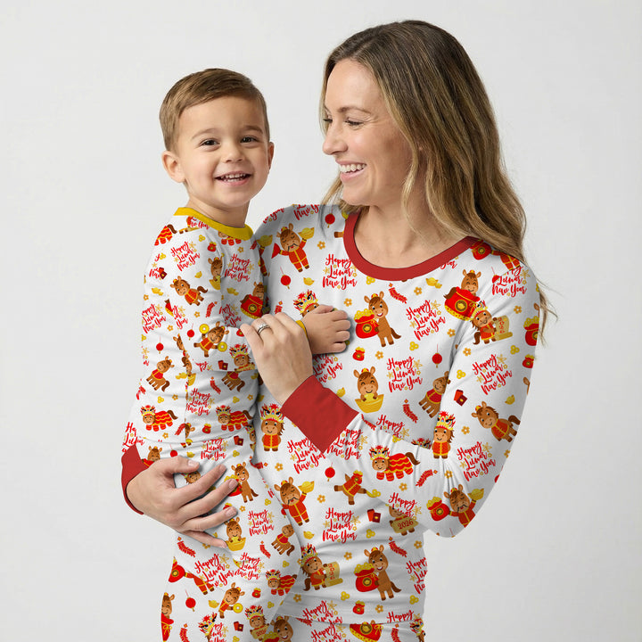 Year of the Horse Two Piece Short Sleeve Pajama Set