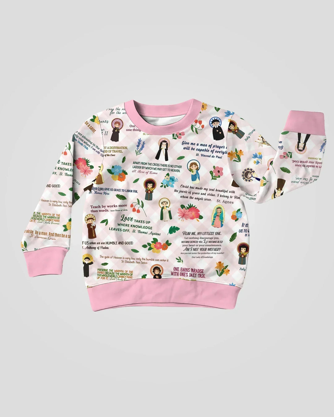 Catholic Saint Quotes Bamboo Crewneck Sweatshirt