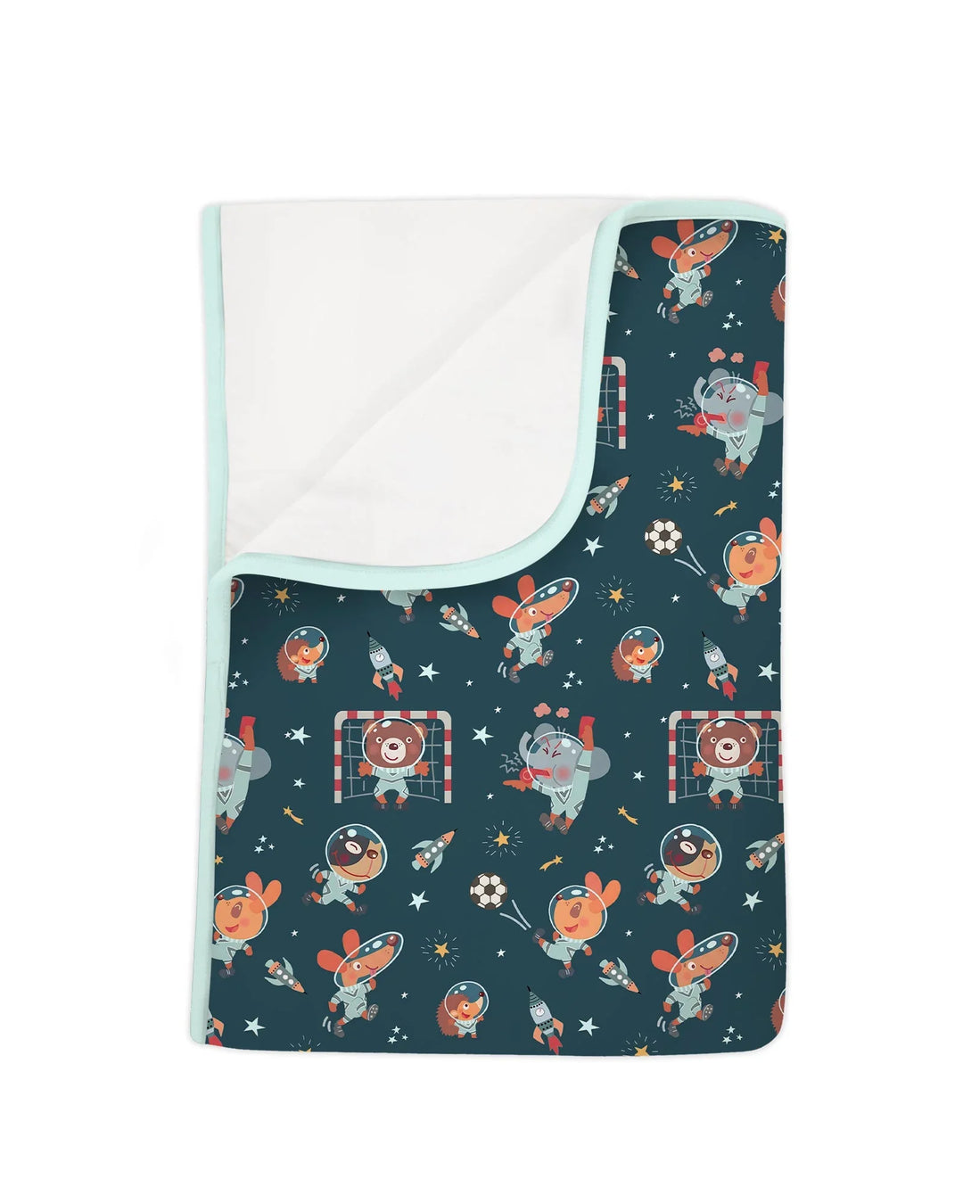 Space Soccer Bamboo Blanket