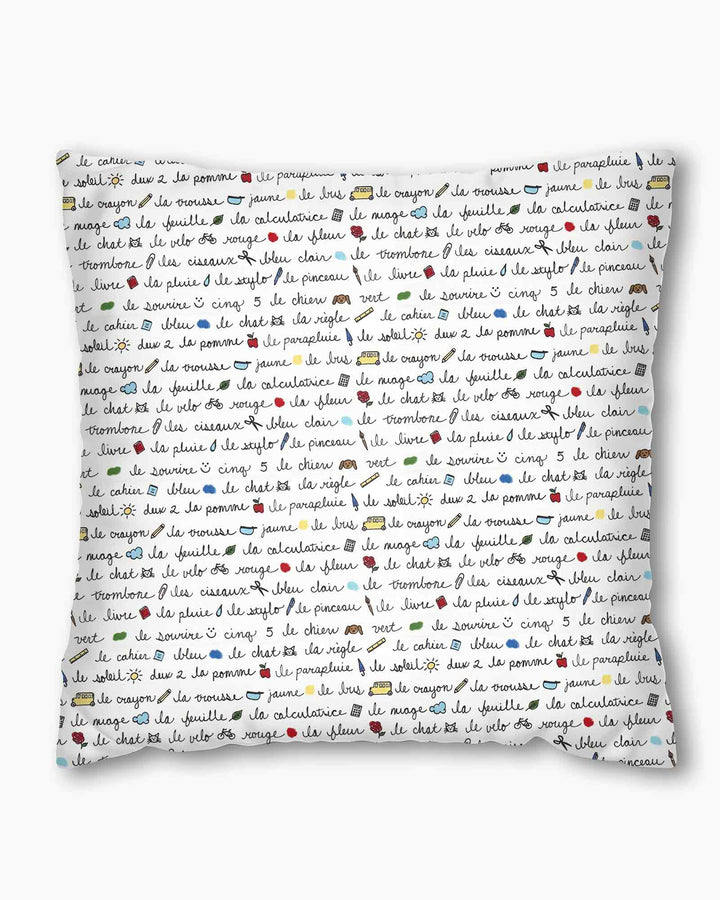 French Classroom Notes Bamboo Pillow Case