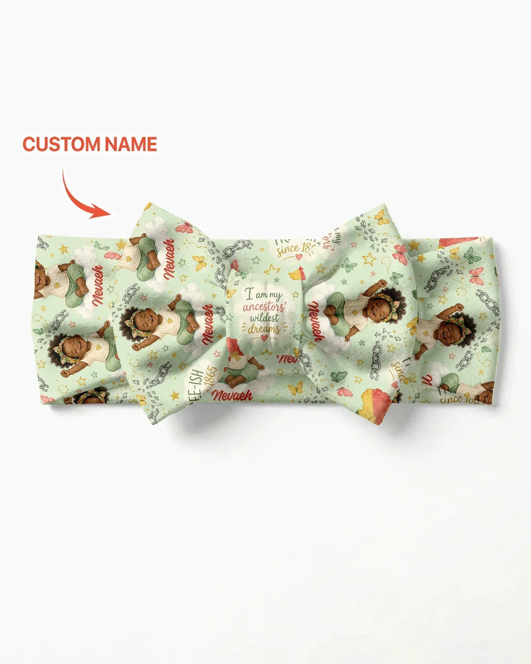 Custom Name Juneteenth I Am My Ancestors' Wildest Dream Headband