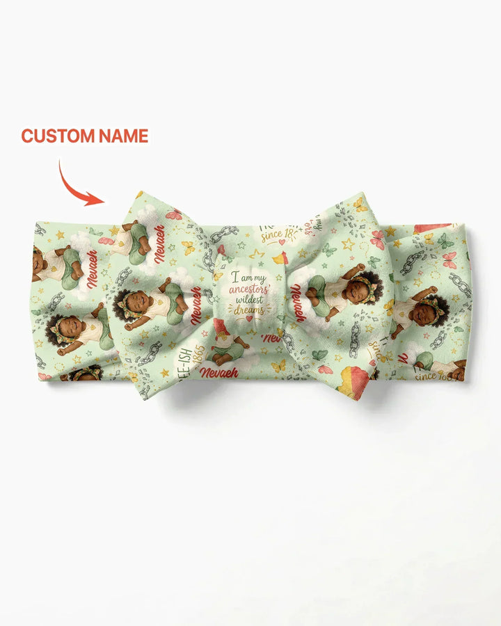 Custom Name Juneteenth I Am My Ancestors' Wildest Dream Headband