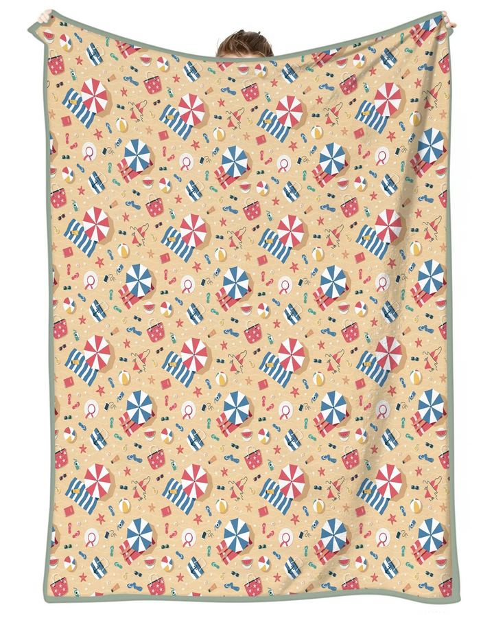 Sunny Beach Day Essentials Bamboo Blanket