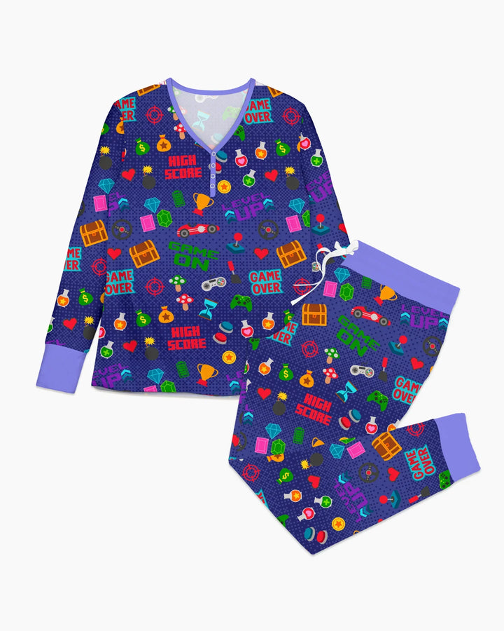 Gamer Mode On Family Matching Bamboo Women Pajama Set