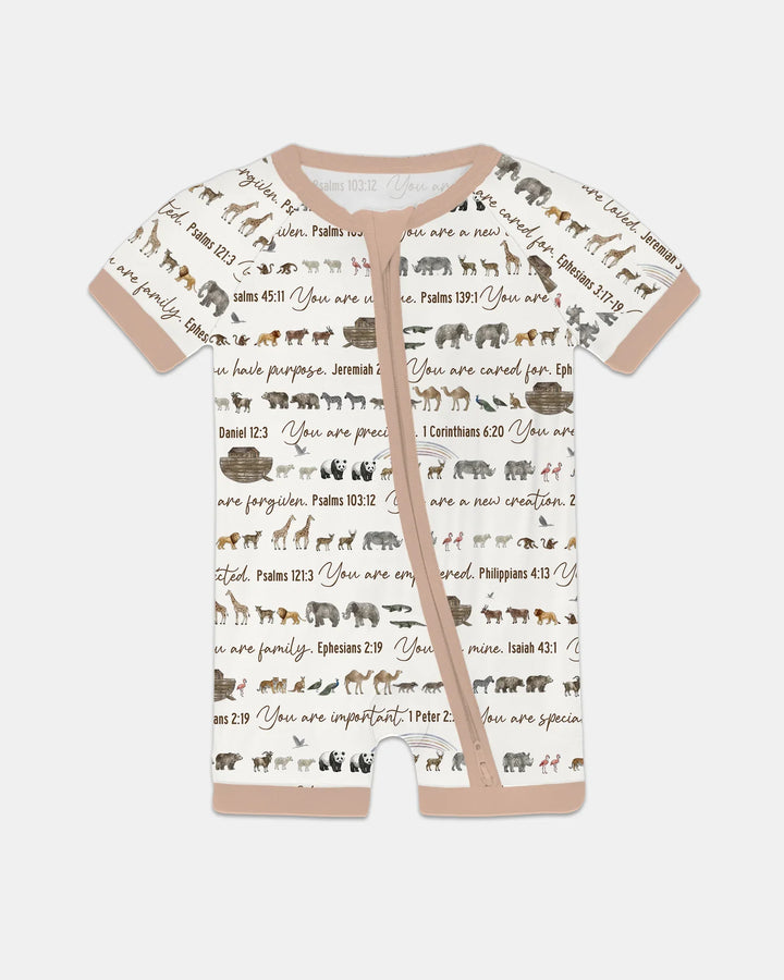 Biblical Noah's Ark Bamboo Shorty Zippy