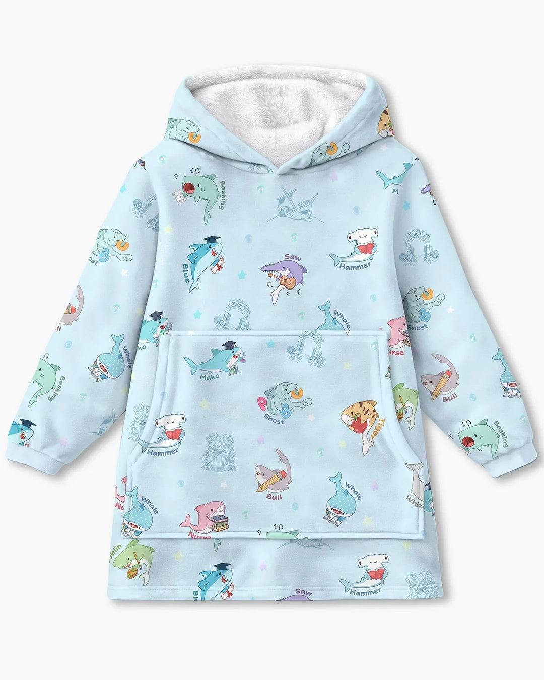 Shark School Bamboo Blanket Hoodie