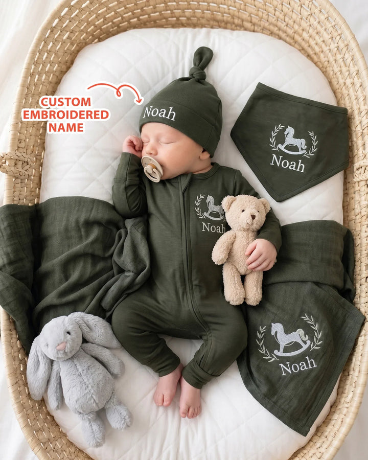 Personalized Royal Horse Embroidered Bamboo Hat