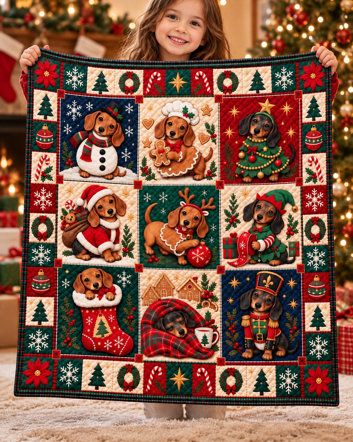Patchwork Holiday Bamboo Blanket