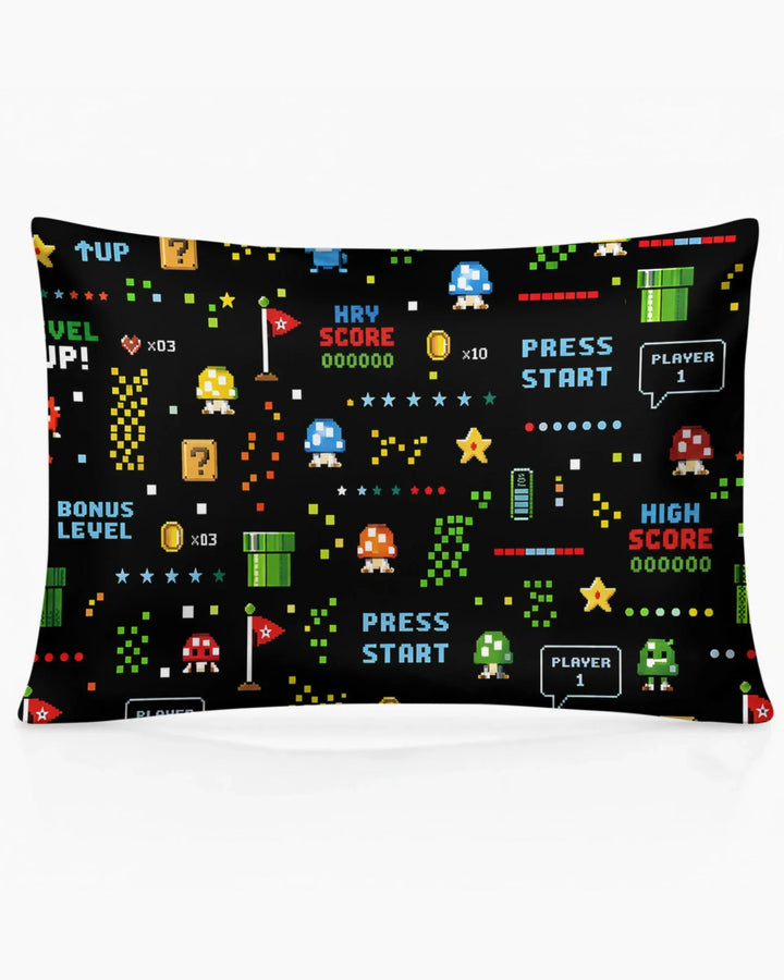 Pixel Game Lover Matching Bamboo Pillow Case