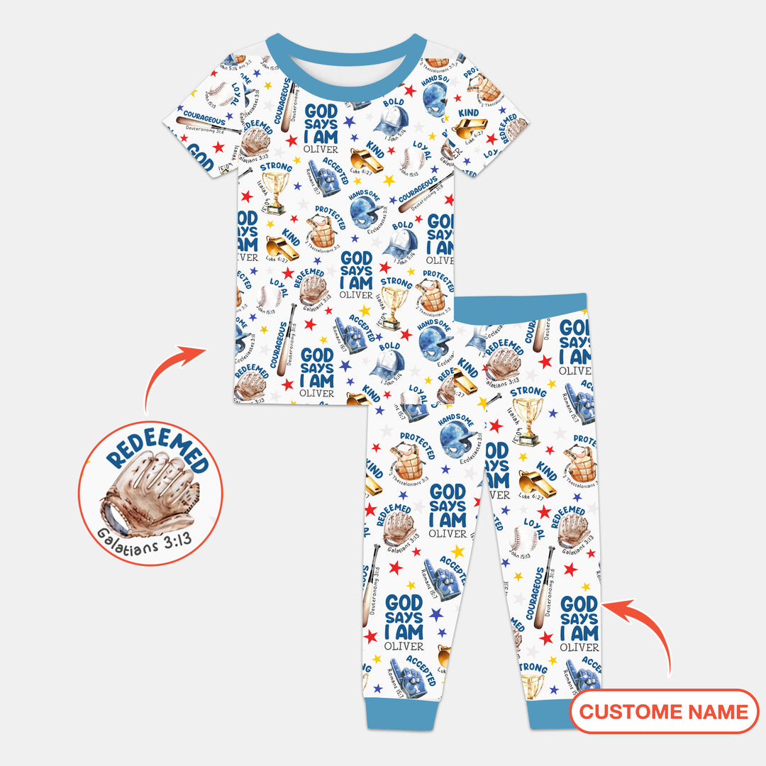 Zweiteiliges, kurzärmliges Pyjama-Set mit Marienkäfern