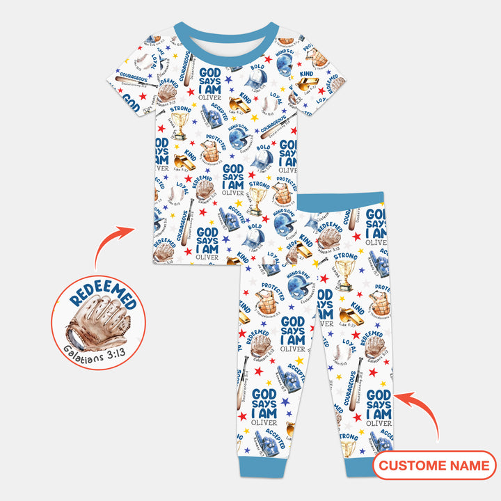 Zweiteiliges, kurzärmliges Pyjama-Set mit Marienkäfern
