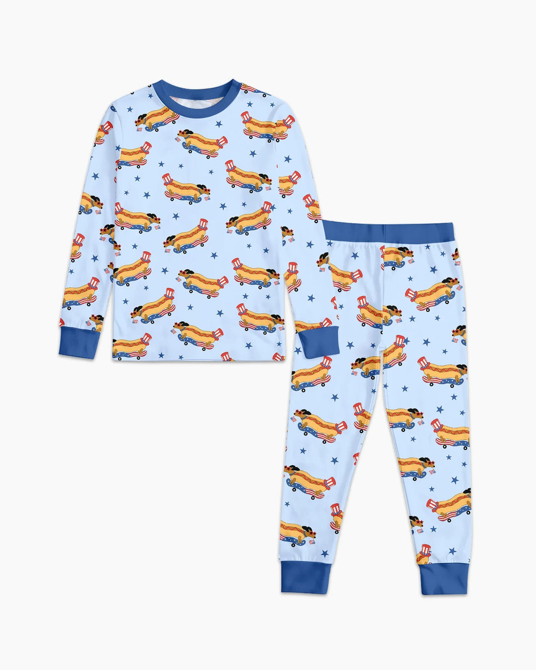 Conjunto de pijama de dos piezas de bambú de manga larga