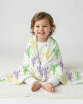 Mardi Gras Crawfish Family Matching Bamboo Blanket