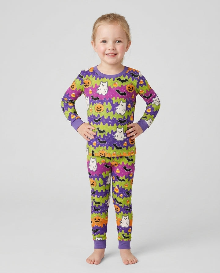 Spooky Slime Cuties Bamboo Two Piece Long Sleeve Pajama Set