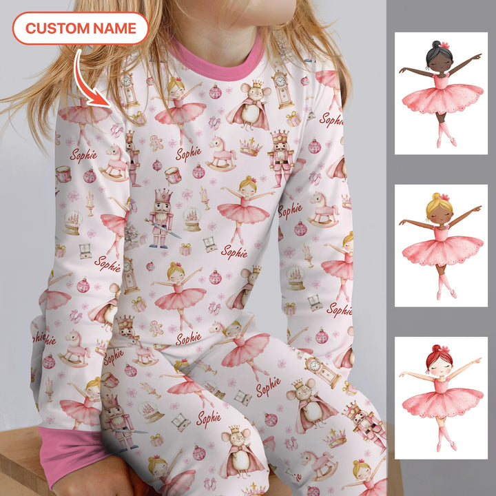 Custom Character "Ballerina Nutcracker Fairytale" Two Piece Long Sleeve Pajama Set